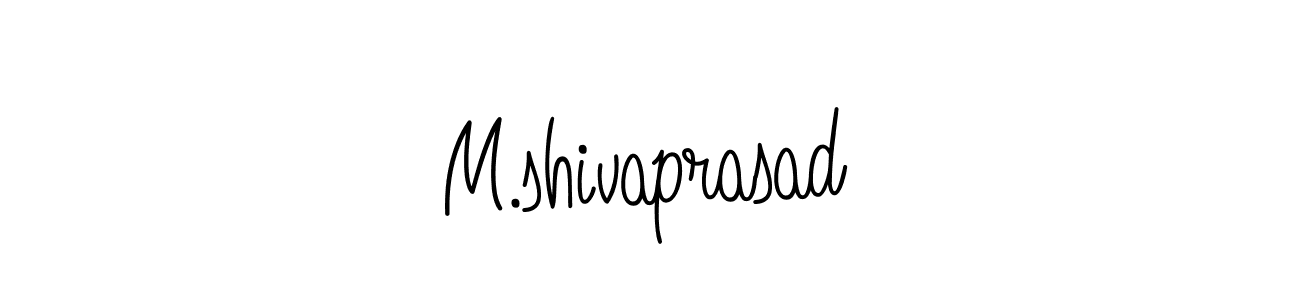 Design your own signature with our free online signature maker. With this signature software, you can create a handwritten (Angelique-Rose-font-FFP) signature for name M.shivaprasad. M.shivaprasad signature style 5 images and pictures png