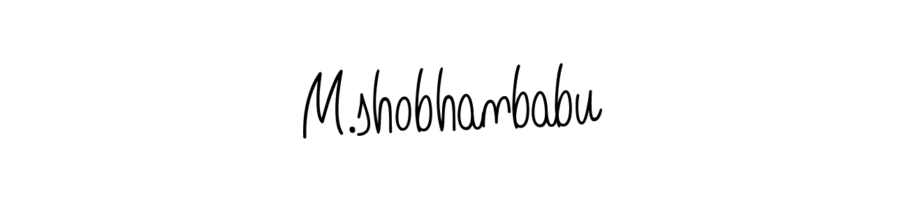 Make a beautiful signature design for name M.shobhanbabu. With this signature (Angelique-Rose-font-FFP) style, you can create a handwritten signature for free. M.shobhanbabu signature style 5 images and pictures png