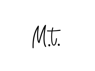 Create a beautiful signature design for name M.t.. With this signature (Angelique-Rose-font-FFP) fonts, you can make a handwritten signature for free. M.t. signature style 5 images and pictures png