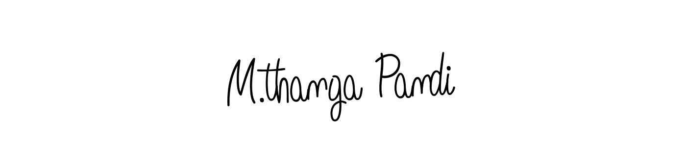 Make a beautiful signature design for name M.thanga Pandi. With this signature (Angelique-Rose-font-FFP) style, you can create a handwritten signature for free. M.thanga Pandi signature style 5 images and pictures png