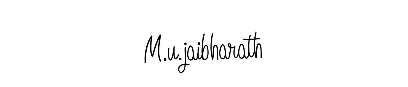 You can use this online signature creator to create a handwritten signature for the name M.u.jaibharath. This is the best online autograph maker. M.u.jaibharath signature style 5 images and pictures png