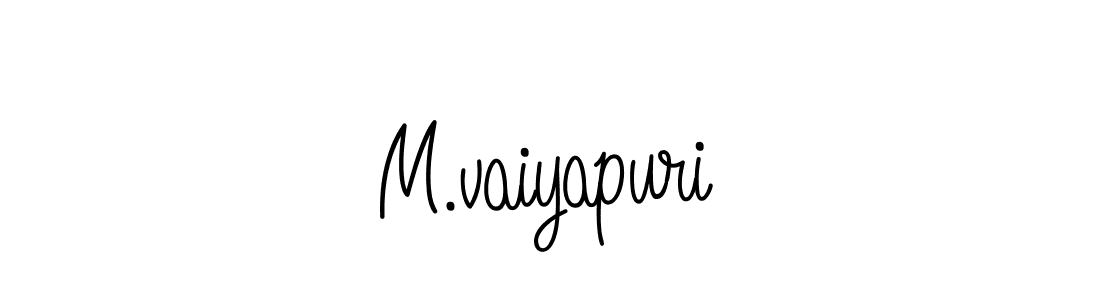 Create a beautiful signature design for name M.vaiyapuri. With this signature (Angelique-Rose-font-FFP) fonts, you can make a handwritten signature for free. M.vaiyapuri signature style 5 images and pictures png