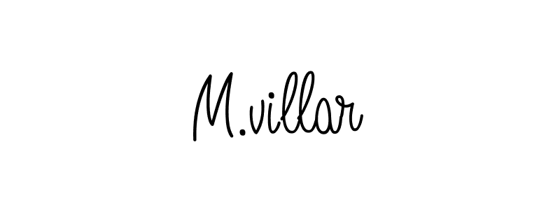 Make a beautiful signature design for name M.villar. With this signature (Angelique-Rose-font-FFP) style, you can create a handwritten signature for free. M.villar signature style 5 images and pictures png