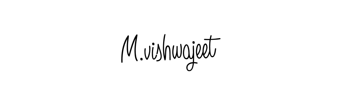 M.vishwajeet stylish signature style. Best Handwritten Sign (Angelique-Rose-font-FFP) for my name. Handwritten Signature Collection Ideas for my name M.vishwajeet. M.vishwajeet signature style 5 images and pictures png