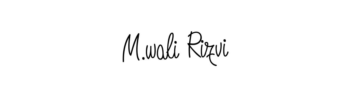 Angelique-Rose-font-FFP is a professional signature style that is perfect for those who want to add a touch of class to their signature. It is also a great choice for those who want to make their signature more unique. Get M.wali Rizvi name to fancy signature for free. M.wali Rizvi signature style 5 images and pictures png