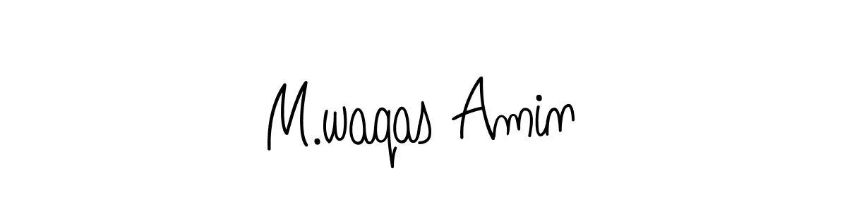 Create a beautiful signature design for name M.waqas Amin. With this signature (Angelique-Rose-font-FFP) fonts, you can make a handwritten signature for free. M.waqas Amin signature style 5 images and pictures png