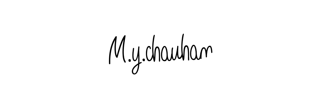 You should practise on your own different ways (Angelique-Rose-font-FFP) to write your name (M.y.chauhan) in signature. don't let someone else do it for you. M.y.chauhan signature style 5 images and pictures png