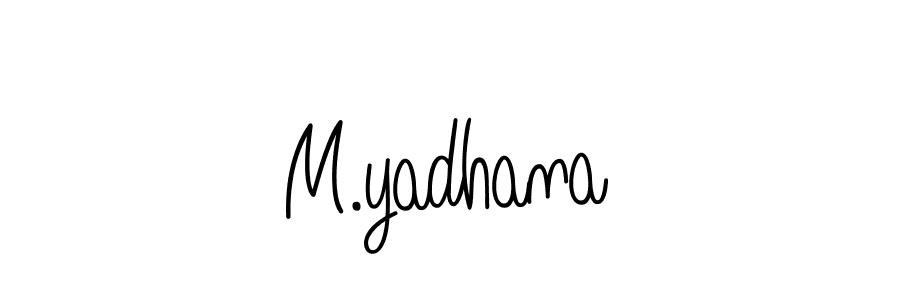 Design your own signature with our free online signature maker. With this signature software, you can create a handwritten (Angelique-Rose-font-FFP) signature for name M.yadhana. M.yadhana signature style 5 images and pictures png