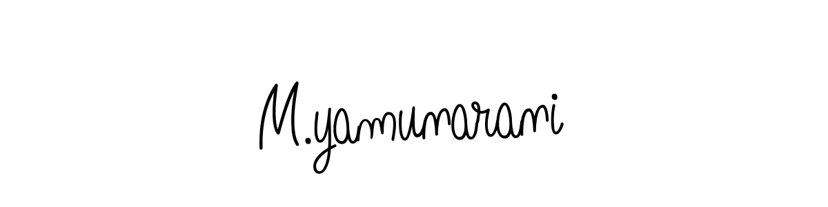 This is the best signature style for the M.yamunarani name. Also you like these signature font (Angelique-Rose-font-FFP). Mix name signature. M.yamunarani signature style 5 images and pictures png