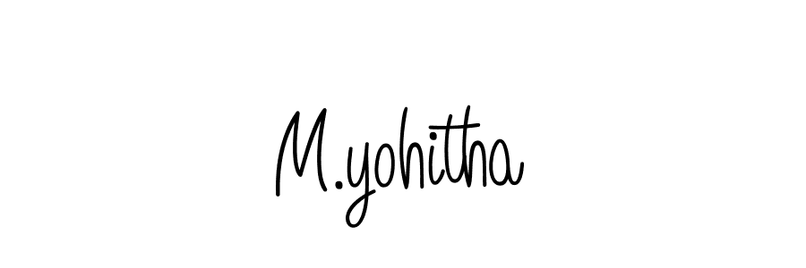 Also we have M.yohitha name is the best signature style. Create professional handwritten signature collection using Angelique-Rose-font-FFP autograph style. M.yohitha signature style 5 images and pictures png