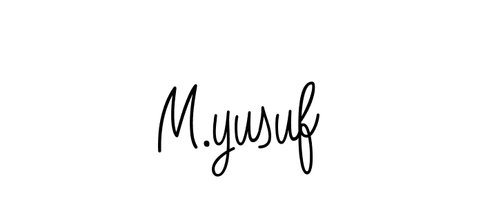 How to make M.yusuf signature? Angelique-Rose-font-FFP is a professional autograph style. Create handwritten signature for M.yusuf name. M.yusuf signature style 5 images and pictures png