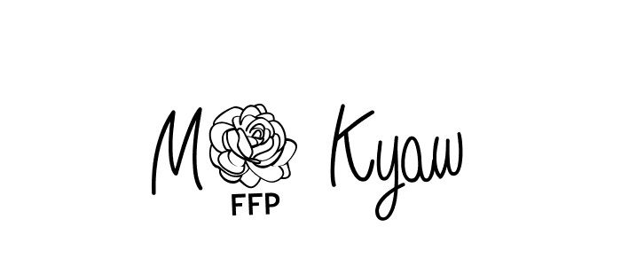 How to make M2 Kyaw signature? Angelique-Rose-font-FFP is a professional autograph style. Create handwritten signature for M2 Kyaw name. M2 Kyaw signature style 5 images and pictures png