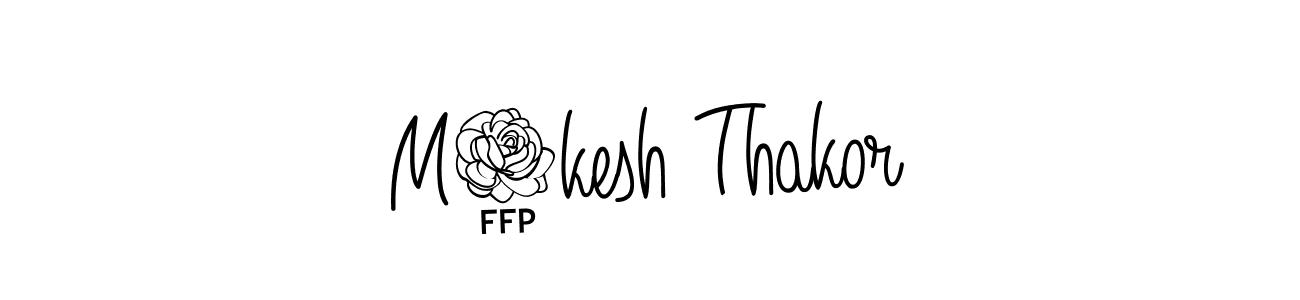 if you are searching for the best signature style for your name M7kesh Thakor. so please give up your signature search. here we have designed multiple signature styles  using Angelique-Rose-font-FFP. M7kesh Thakor signature style 5 images and pictures png