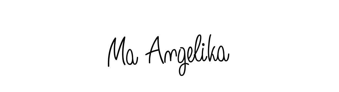 You can use this online signature creator to create a handwritten signature for the name Ma Angelika. This is the best online autograph maker. Ma Angelika signature style 5 images and pictures png