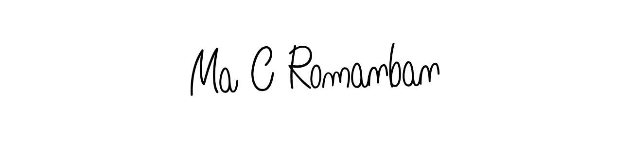 Also we have Ma C Romanban name is the best signature style. Create professional handwritten signature collection using Angelique-Rose-font-FFP autograph style. Ma C Romanban signature style 5 images and pictures png
