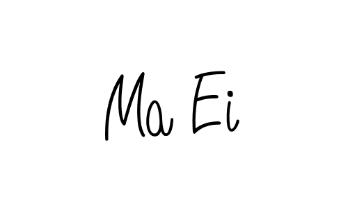 Design your own signature with our free online signature maker. With this signature software, you can create a handwritten (Angelique-Rose-font-FFP) signature for name Ma Ei. Ma Ei signature style 5 images and pictures png