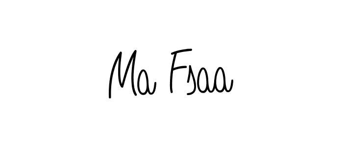 Make a beautiful signature design for name Ma Fsaa. With this signature (Angelique-Rose-font-FFP) style, you can create a handwritten signature for free. Ma Fsaa signature style 5 images and pictures png