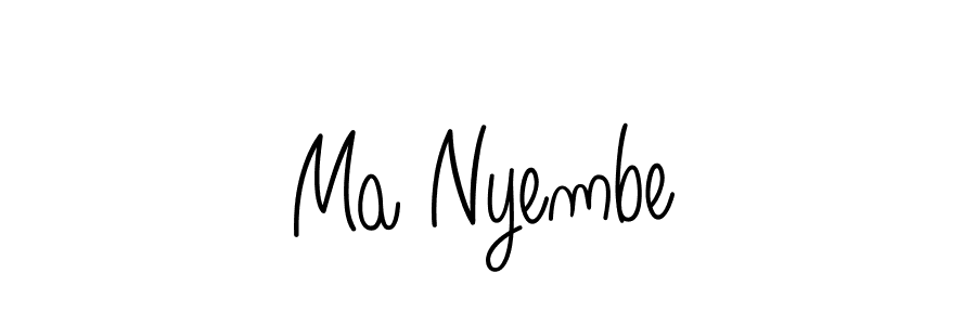 Check out images of Autograph of Ma Nyembe name. Actor Ma Nyembe Signature Style. Angelique-Rose-font-FFP is a professional sign style online. Ma Nyembe signature style 5 images and pictures png