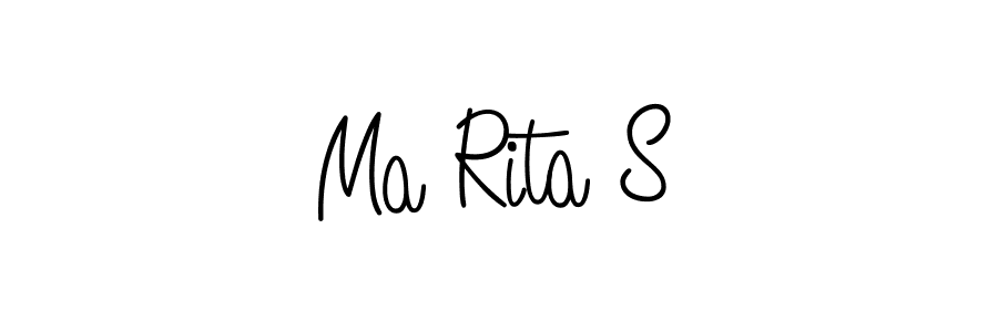 Use a signature maker to create a handwritten signature online. With this signature software, you can design (Angelique-Rose-font-FFP) your own signature for name Ma Rita S. Ma Rita S signature style 5 images and pictures png