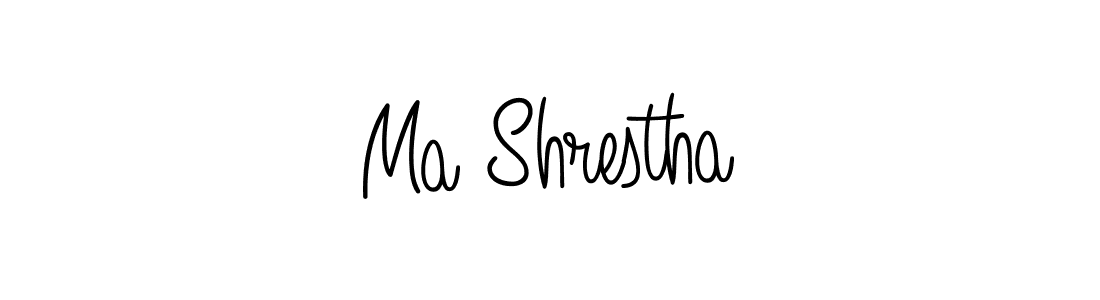 Use a signature maker to create a handwritten signature online. With this signature software, you can design (Angelique-Rose-font-FFP) your own signature for name Ma Shrestha. Ma Shrestha signature style 5 images and pictures png