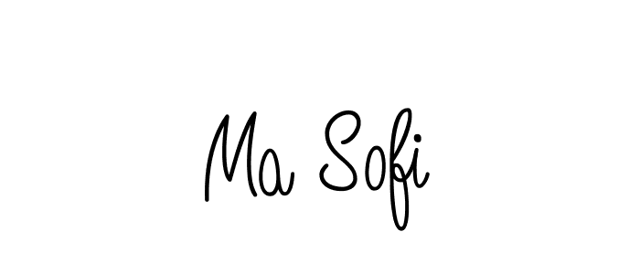 You should practise on your own different ways (Angelique-Rose-font-FFP) to write your name (Ma Sofi) in signature. don't let someone else do it for you. Ma Sofi signature style 5 images and pictures png