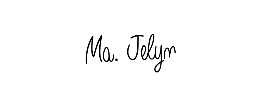 Make a beautiful signature design for name Ma. Jelyn. With this signature (Angelique-Rose-font-FFP) style, you can create a handwritten signature for free. Ma. Jelyn signature style 5 images and pictures png