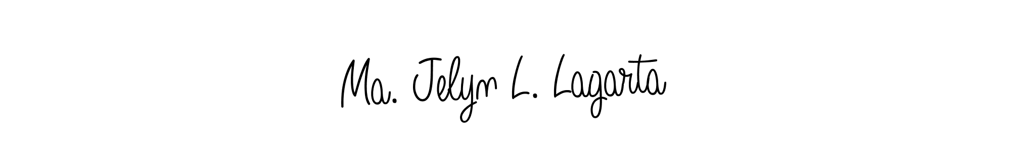 Similarly Angelique-Rose-font-FFP is the best handwritten signature design. Signature creator online .You can use it as an online autograph creator for name Ma. Jelyn L. Lagarta. Ma. Jelyn L. Lagarta signature style 5 images and pictures png