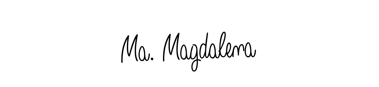 How to make Ma. Magdalena name signature. Use Angelique-Rose-font-FFP style for creating short signs online. This is the latest handwritten sign. Ma. Magdalena signature style 5 images and pictures png