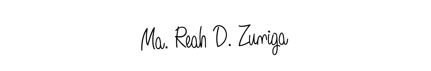 Make a beautiful signature design for name Ma. Reah D. Zuniga. With this signature (Angelique-Rose-font-FFP) style, you can create a handwritten signature for free. Ma. Reah D. Zuniga signature style 5 images and pictures png