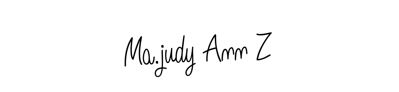 Create a beautiful signature design for name Ma.judy Ann Z. With this signature (Angelique-Rose-font-FFP) fonts, you can make a handwritten signature for free. Ma.judy Ann Z signature style 5 images and pictures png