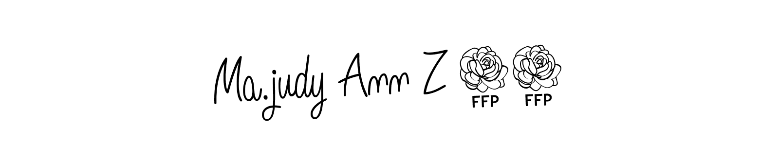 Design your own signature with our free online signature maker. With this signature software, you can create a handwritten (Angelique-Rose-font-FFP) signature for name Ma.judy Ann Z 07. Ma.judy Ann Z 07 signature style 5 images and pictures png