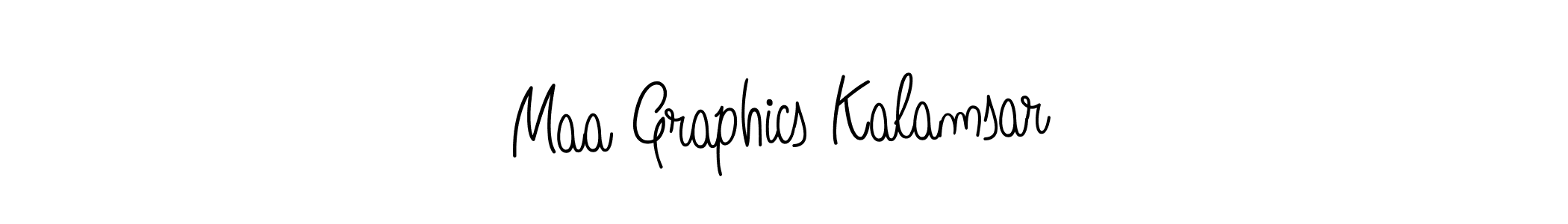 Create a beautiful signature design for name Maa Graphics Kalamsar. With this signature (Angelique-Rose-font-FFP) fonts, you can make a handwritten signature for free. Maa Graphics Kalamsar signature style 5 images and pictures png