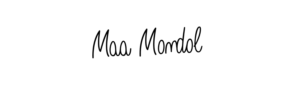 Maa Mondol stylish signature style. Best Handwritten Sign (Angelique-Rose-font-FFP) for my name. Handwritten Signature Collection Ideas for my name Maa Mondol. Maa Mondol signature style 5 images and pictures png