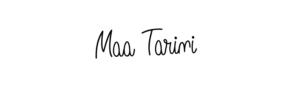 Use a signature maker to create a handwritten signature online. With this signature software, you can design (Angelique-Rose-font-FFP) your own signature for name Maa Tarini. Maa Tarini signature style 5 images and pictures png