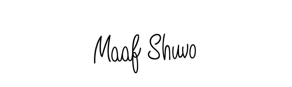 Maaf Shuvo stylish signature style. Best Handwritten Sign (Angelique-Rose-font-FFP) for my name. Handwritten Signature Collection Ideas for my name Maaf Shuvo. Maaf Shuvo signature style 5 images and pictures png