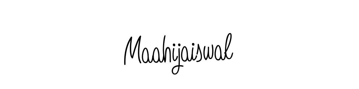 Make a beautiful signature design for name Maahijaiswal. With this signature (Angelique-Rose-font-FFP) style, you can create a handwritten signature for free. Maahijaiswal signature style 5 images and pictures png
