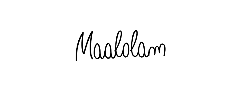 You should practise on your own different ways (Angelique-Rose-font-FFP) to write your name (Maalolam) in signature. don't let someone else do it for you. Maalolam signature style 5 images and pictures png