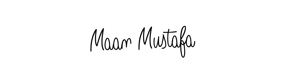 Use a signature maker to create a handwritten signature online. With this signature software, you can design (Angelique-Rose-font-FFP) your own signature for name Maan Mustafa. Maan Mustafa signature style 5 images and pictures png