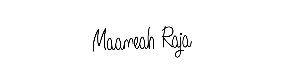 Maaneah Raja stylish signature style. Best Handwritten Sign (Angelique-Rose-font-FFP) for my name. Handwritten Signature Collection Ideas for my name Maaneah Raja. Maaneah Raja signature style 5 images and pictures png