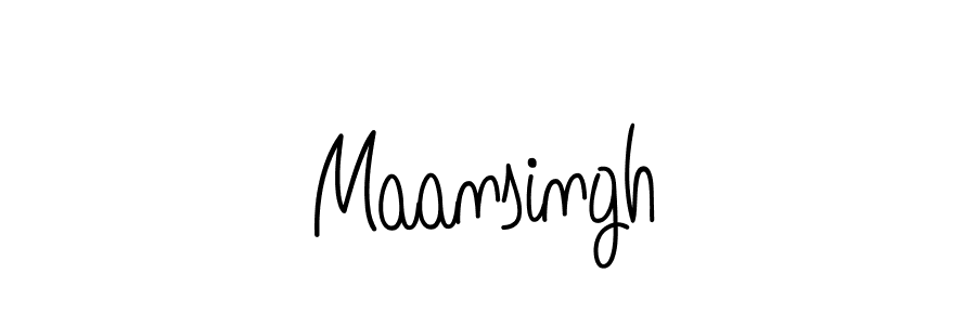 Design your own signature with our free online signature maker. With this signature software, you can create a handwritten (Angelique-Rose-font-FFP) signature for name Maansingh. Maansingh signature style 5 images and pictures png