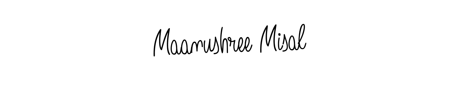 Maanushree Misal stylish signature style. Best Handwritten Sign (Angelique-Rose-font-FFP) for my name. Handwritten Signature Collection Ideas for my name Maanushree Misal. Maanushree Misal signature style 5 images and pictures png