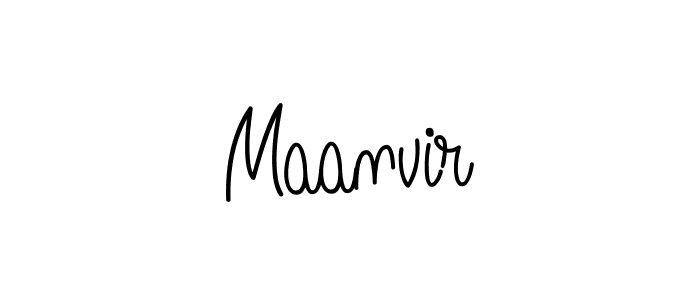Make a beautiful signature design for name Maanvir. With this signature (Angelique-Rose-font-FFP) style, you can create a handwritten signature for free. Maanvir signature style 5 images and pictures png