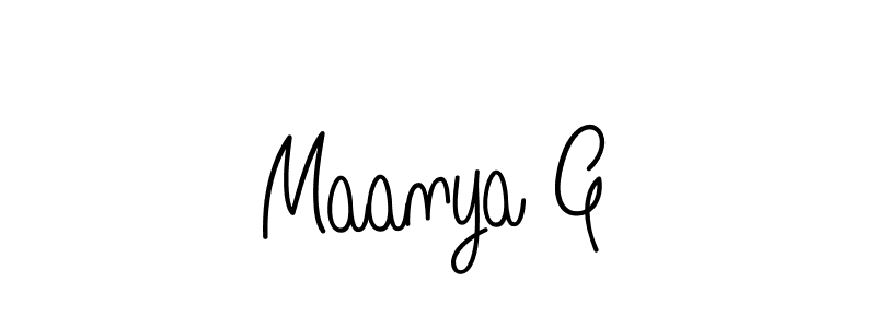 How to Draw Maanya G signature style? Angelique-Rose-font-FFP is a latest design signature styles for name Maanya G. Maanya G signature style 5 images and pictures png