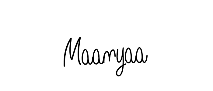 Create a beautiful signature design for name Maanyaa. With this signature (Angelique-Rose-font-FFP) fonts, you can make a handwritten signature for free. Maanyaa signature style 5 images and pictures png