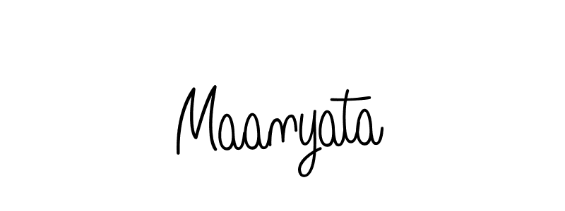 How to make Maanyata signature? Angelique-Rose-font-FFP is a professional autograph style. Create handwritten signature for Maanyata name. Maanyata signature style 5 images and pictures png