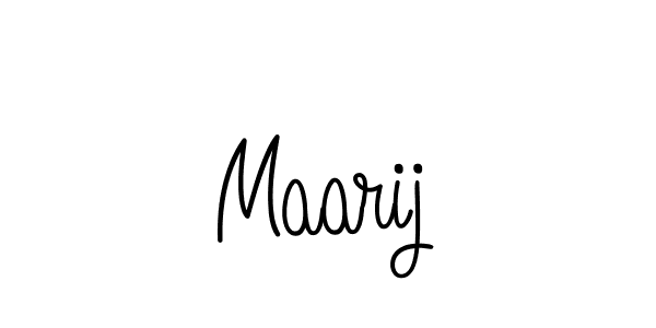 Use a signature maker to create a handwritten signature online. With this signature software, you can design (Angelique-Rose-font-FFP) your own signature for name Maarij. Maarij signature style 5 images and pictures png