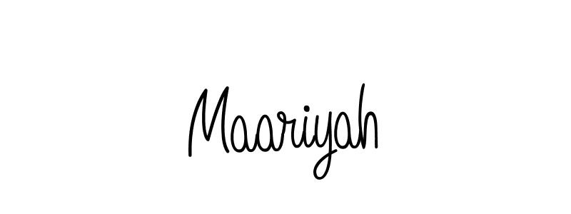 You should practise on your own different ways (Angelique-Rose-font-FFP) to write your name (Maariyah) in signature. don't let someone else do it for you. Maariyah signature style 5 images and pictures png