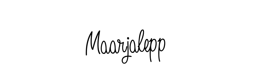 Make a beautiful signature design for name Maarjalepp. With this signature (Angelique-Rose-font-FFP) style, you can create a handwritten signature for free. Maarjalepp signature style 5 images and pictures png