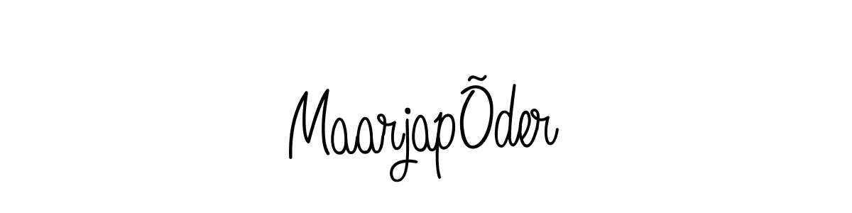 The best way (Angelique-Rose-font-FFP) to make a short signature is to pick only two or three words in your name. The name MaarjapÕder include a total of six letters. For converting this name. MaarjapÕder signature style 5 images and pictures png