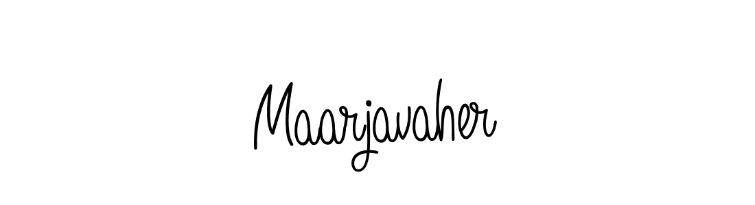 Make a beautiful signature design for name Maarjavaher. With this signature (Angelique-Rose-font-FFP) style, you can create a handwritten signature for free. Maarjavaher signature style 5 images and pictures png